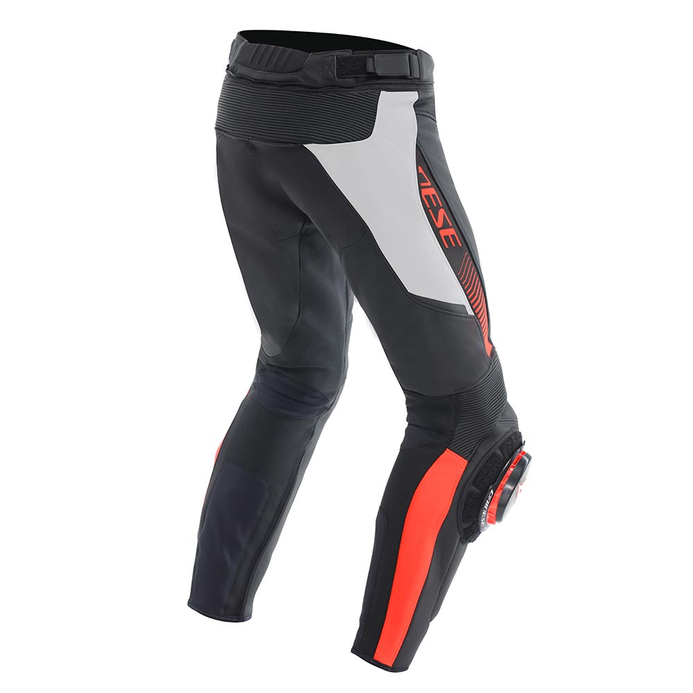 Dainese - Pantalon Super Speed perforé Noir / Blanc / Rouge fluo