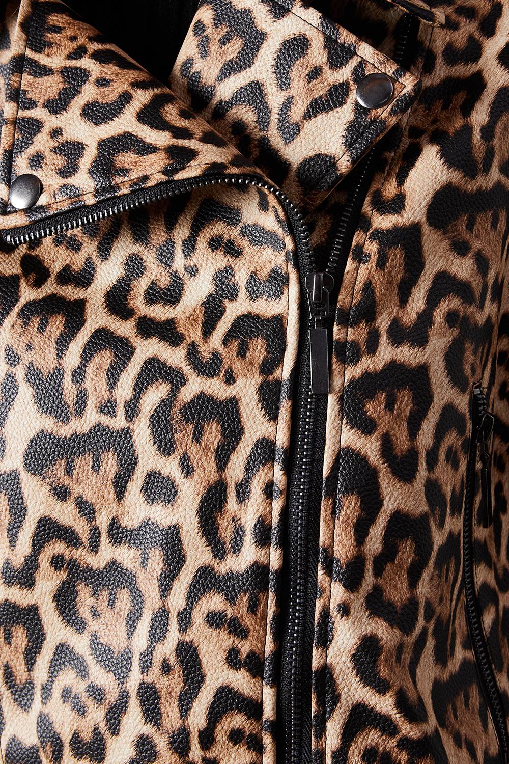 Warehouse Veste de Motard Surdimensionnée à Imprimé Animal