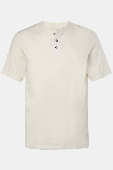 Henley, Halbarm, Rundhals mit Knopfleiste, bis 8 XL