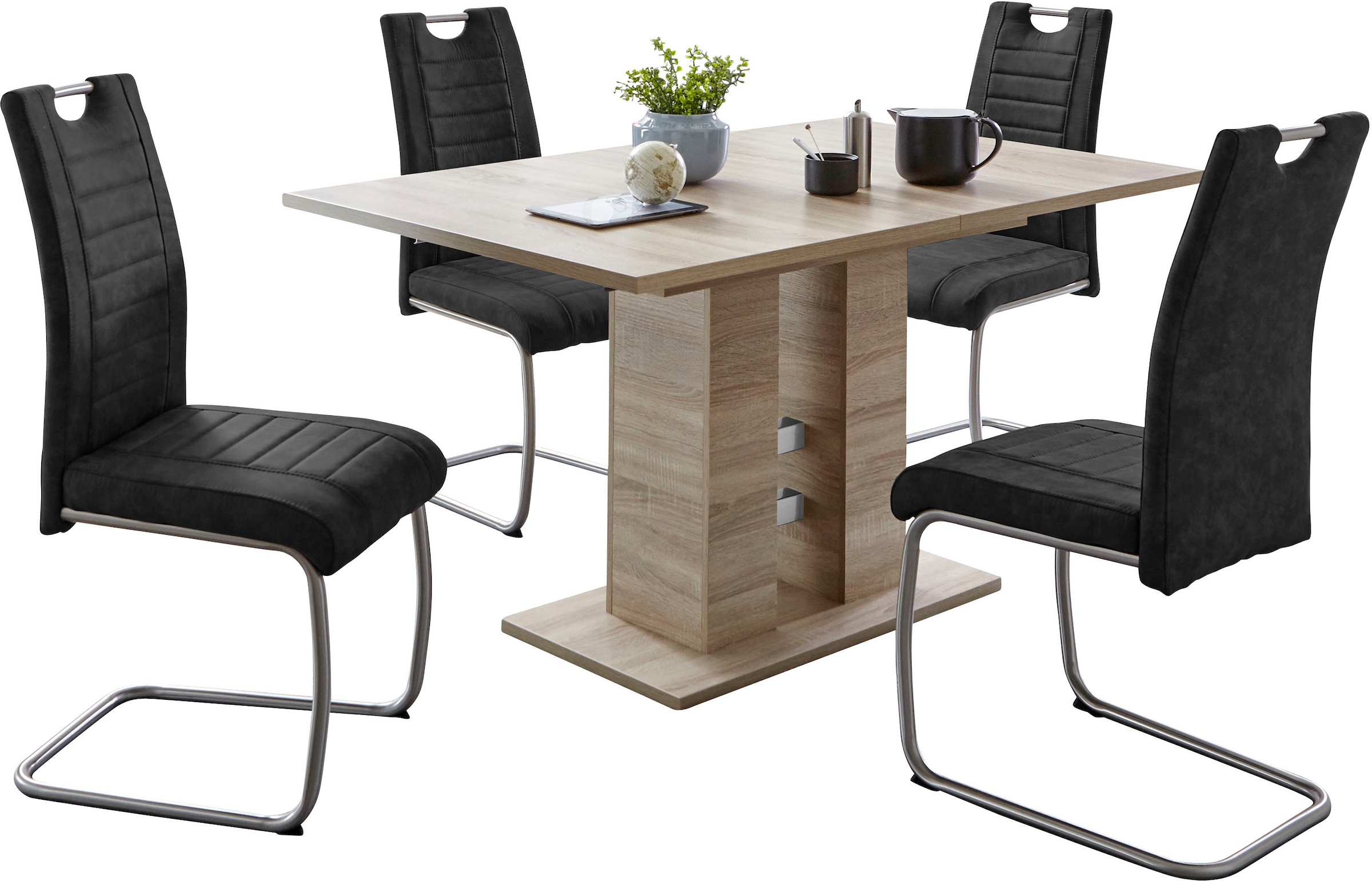 HELA Essgruppe »Ulla« Set, 5 Stk. tlg. ausziehbar 140 - 220 cm, Edelstahl, 140 Kg Belastbar