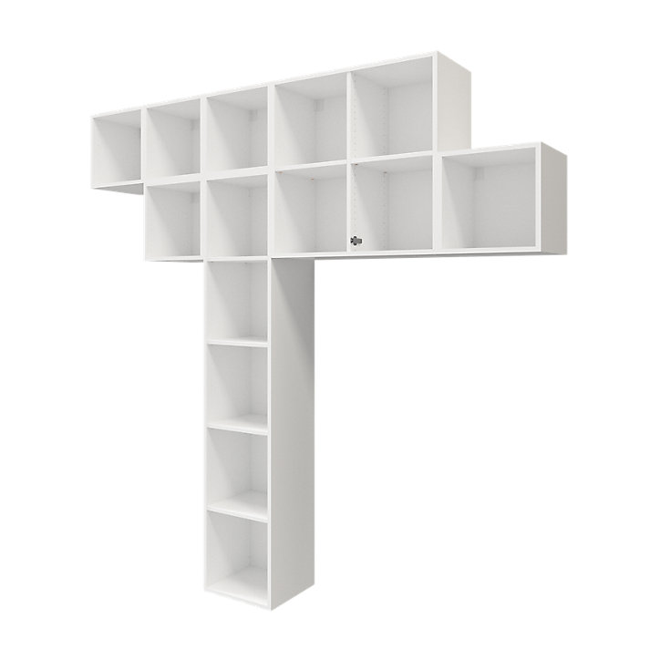 Composition de rangement mural blanc GoodHome Atomia H. 225 x L. 225 x P. 37 cm