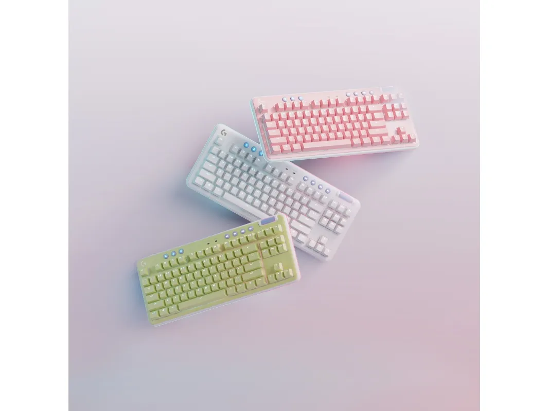 Logitech® | G715 - Tastatur - tenkeyless - bagbelyst - Bluetooth, LIGHTSPEED - layout: Nordisk - tastkontakt: Linear - hvid