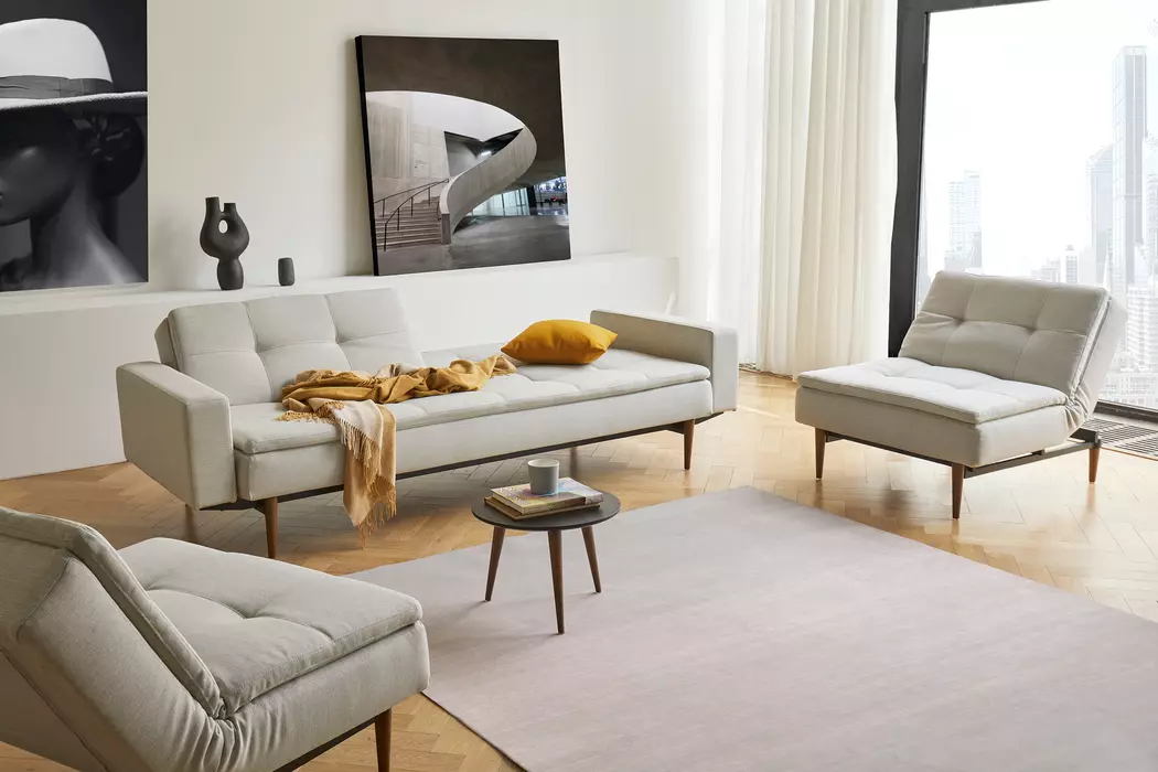 Schlafsofa mit Armlehnen Dublexo Styletto dunkel