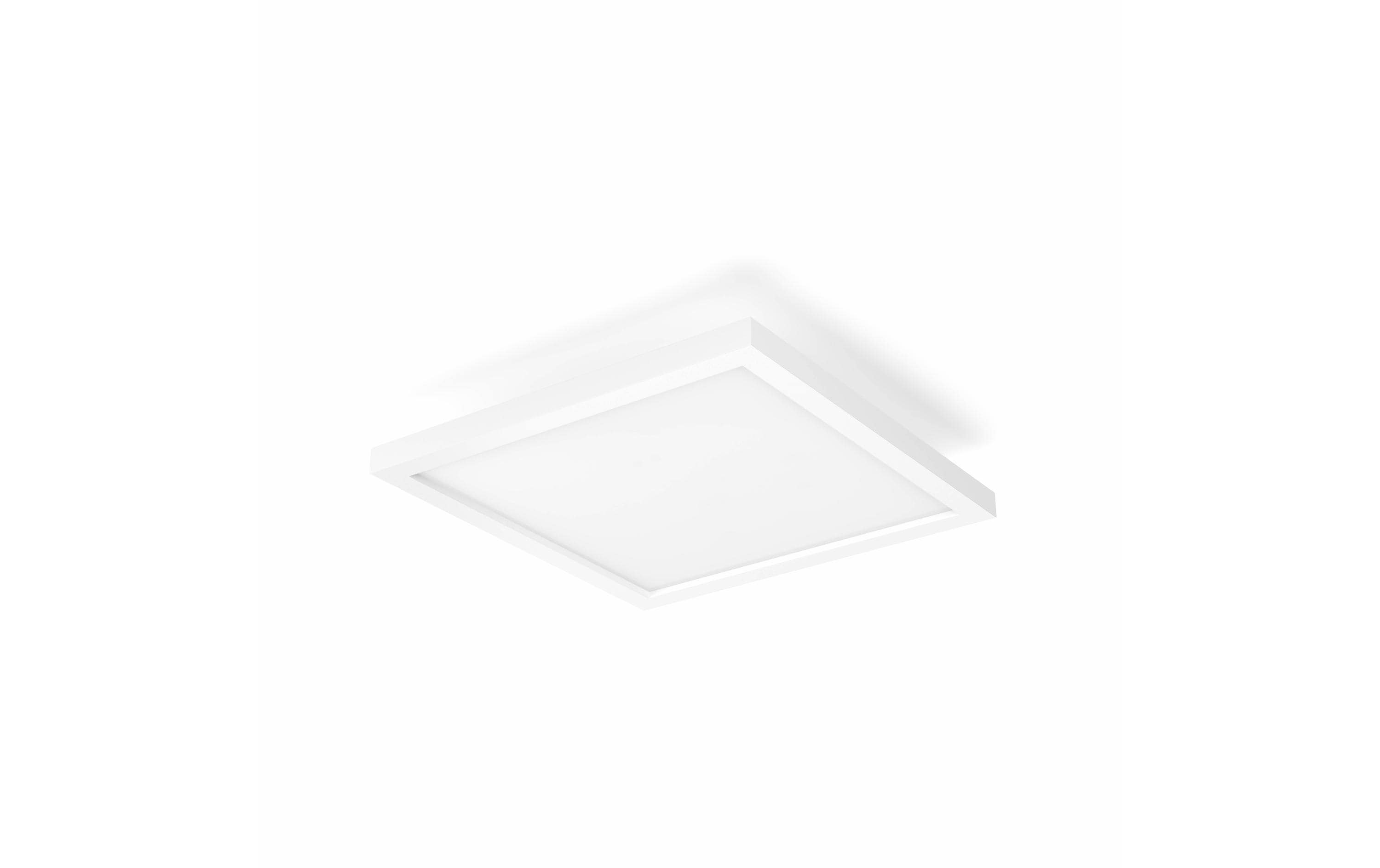 White Ambiance Aurelle Panelleuchte 60 x 60 Weiss + Dimmer<br>Flaches Hue Panel