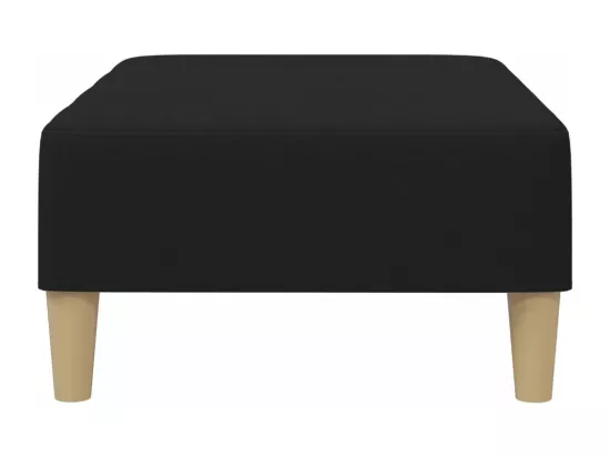 Repose-pied noir 77x55x31 cm tissu