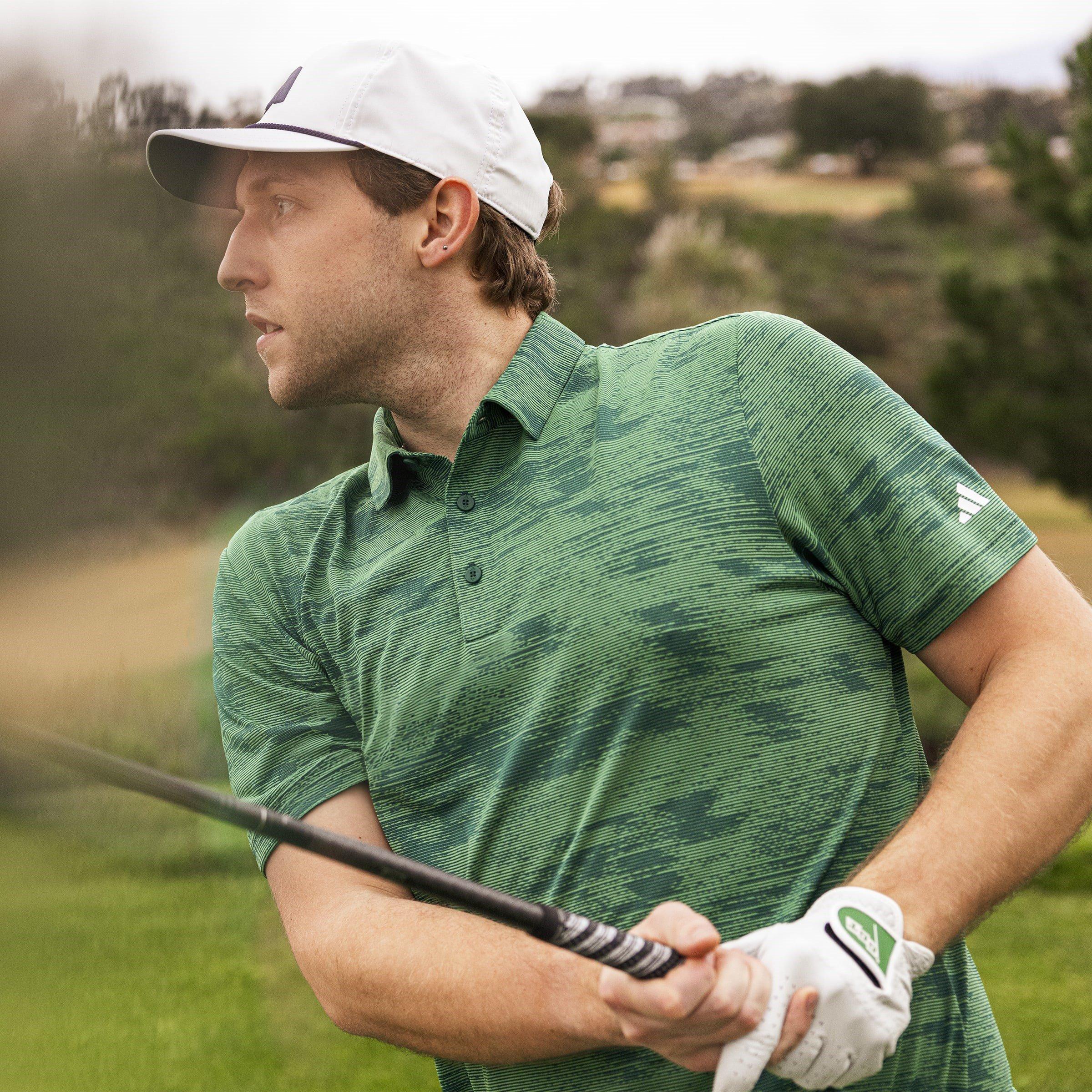 adidas Ultimate365 Textured Stripe Polo Shirt Mens