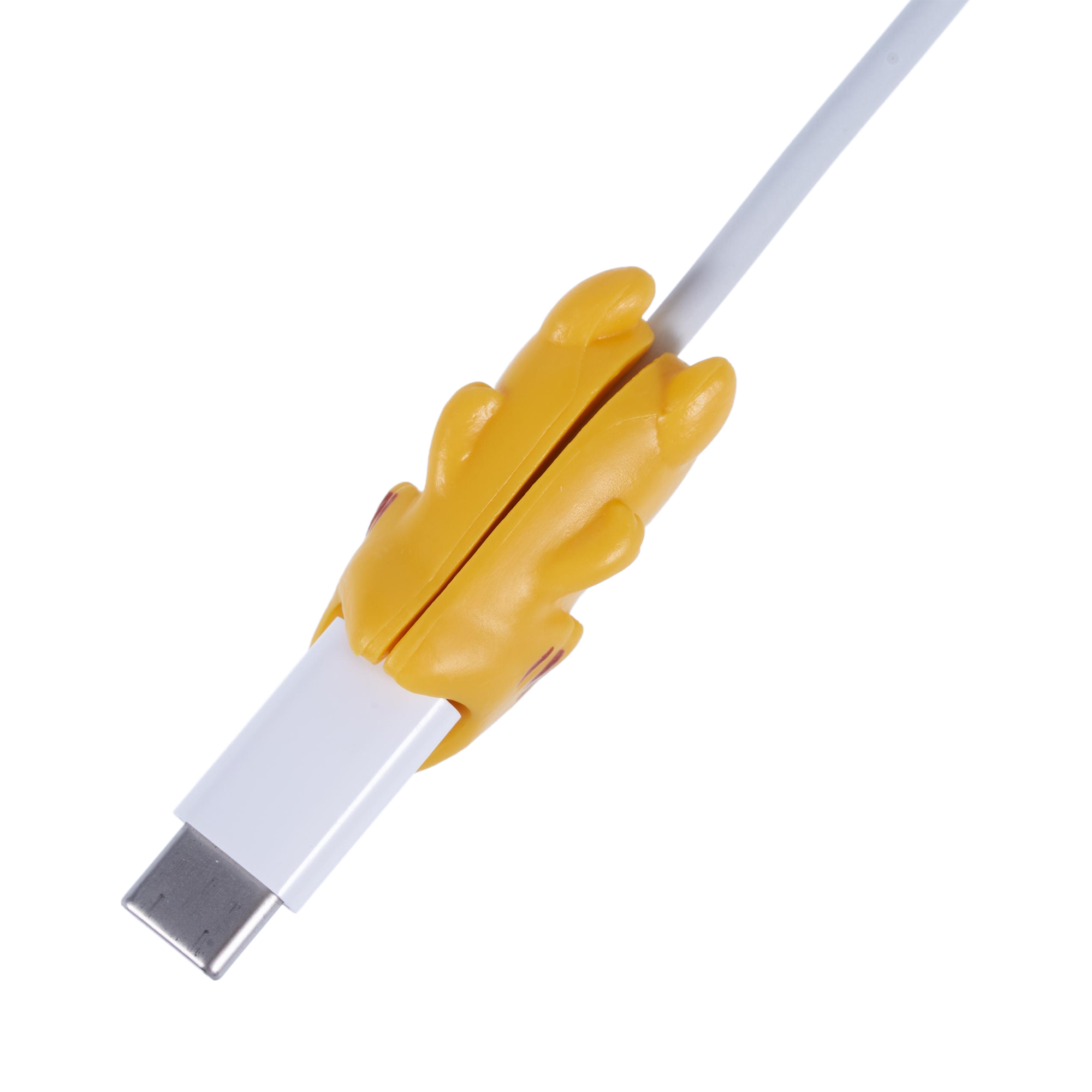 USB C / Lightning Kabel Bruchschutz / Halter / Kabelbeisser Tiger - Orange