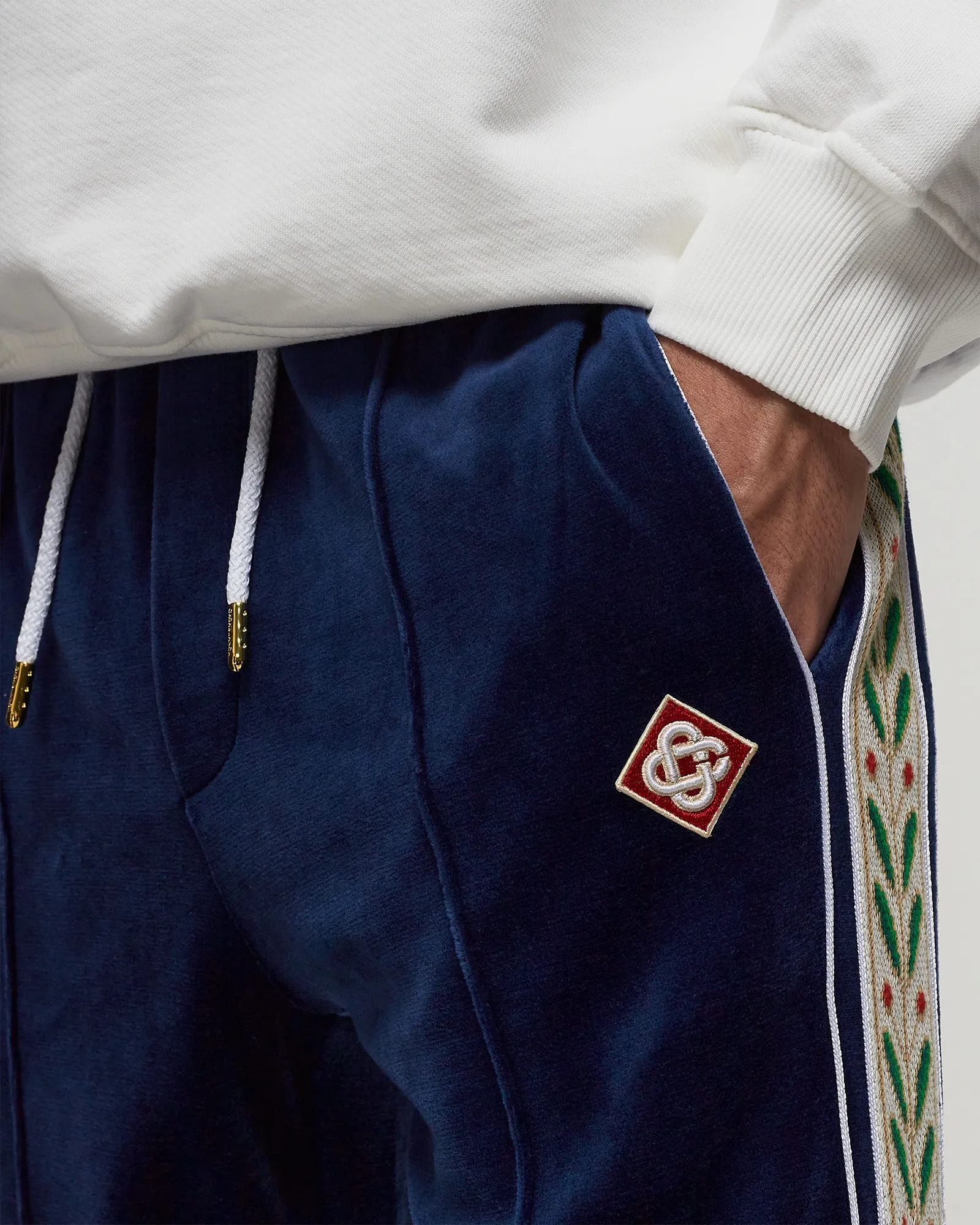 Casablanca MENS VELOUR LAUREL TRACK PANTS