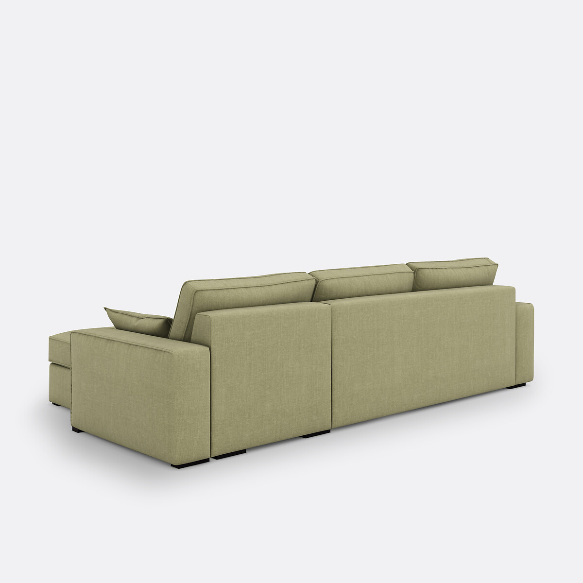 LA REDOUTE INTERIEURS<br>Sofá-cama de canto, algodão/linho, espuma Cécilia