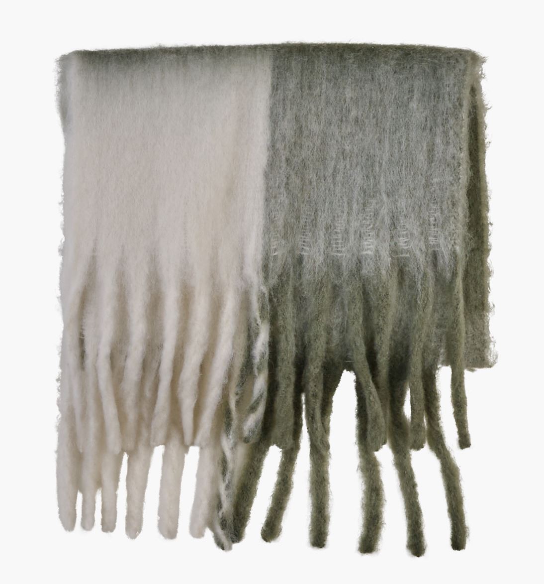 Skjerf olivengrønn - 40x220 cm