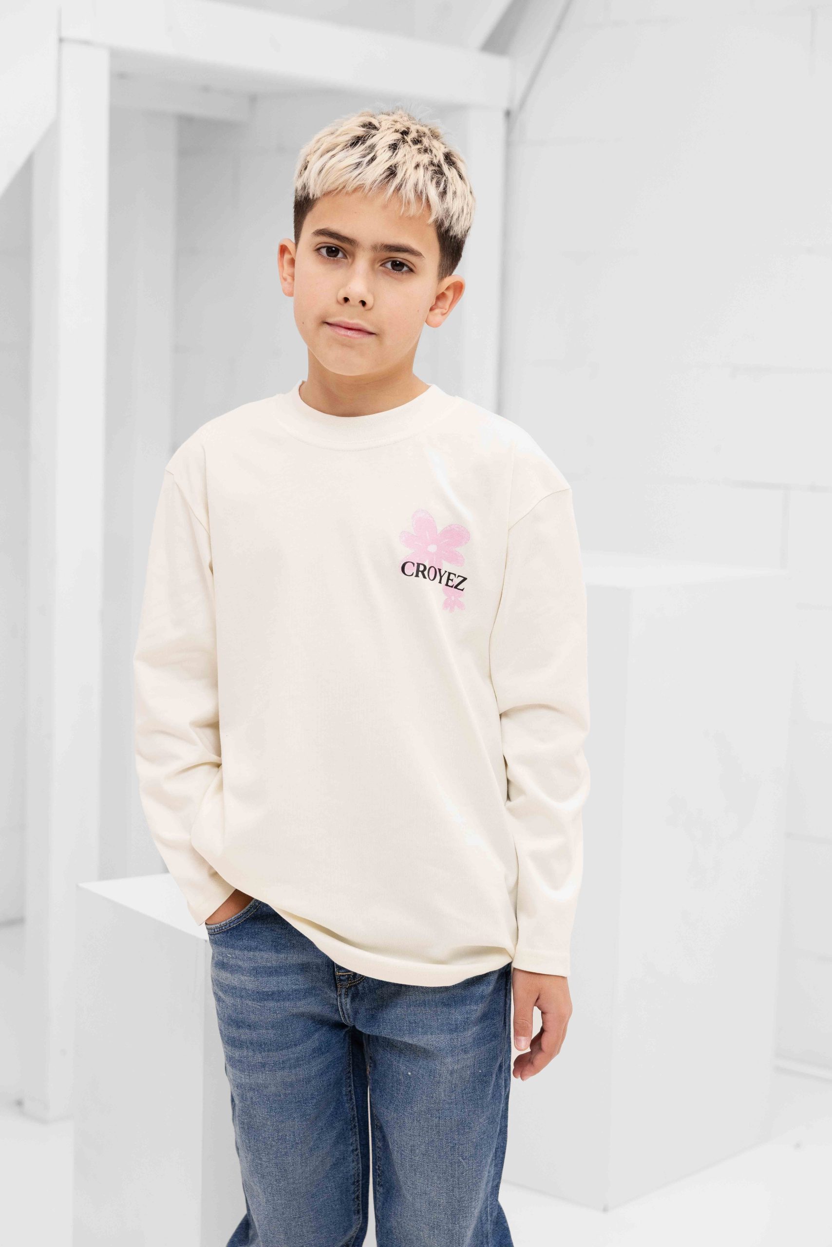 Croyez Mini Botanique Longsleeve Kids Gebroken Wit