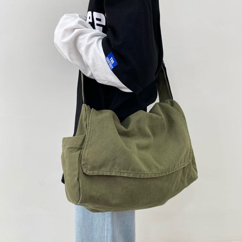 Minafox - Canvas flap crossbody tas