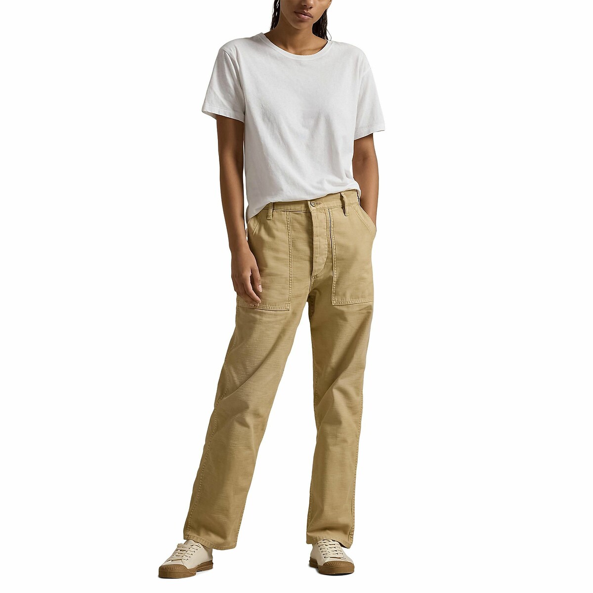 POLO RALPH LAUREN<br>Calças retas de algodão