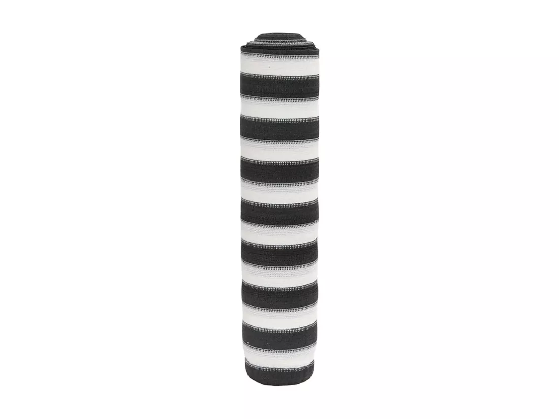 Filet brise-vue anthracite et blanc 1,8x10 m PEHD 195 g/m²