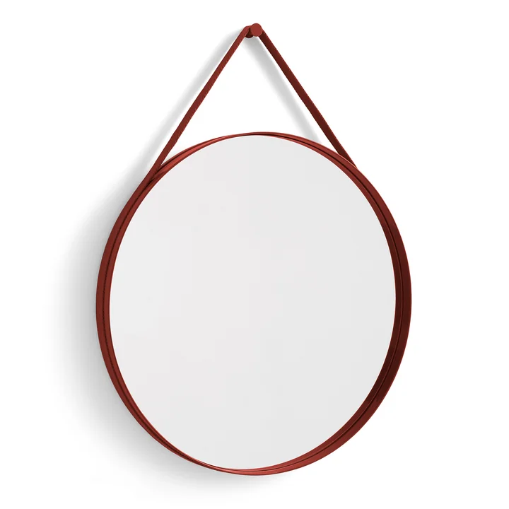 HAY - Strap Mirror No. 2 , Ø 70 cm, rot