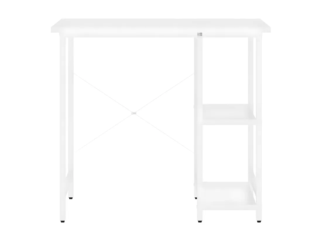 Bureau d'ordinateur Blanc 80x40x72 cm MDF et métal
