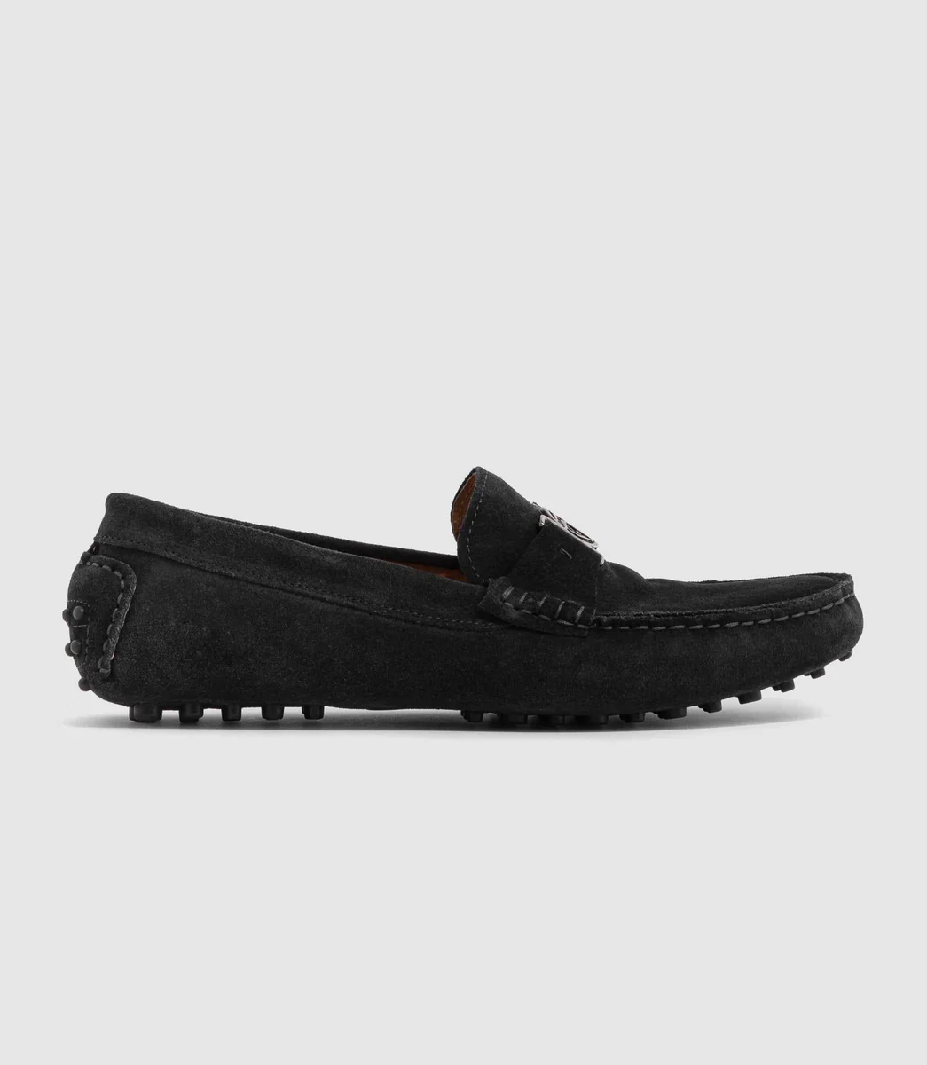 Mocassin en daim noir 