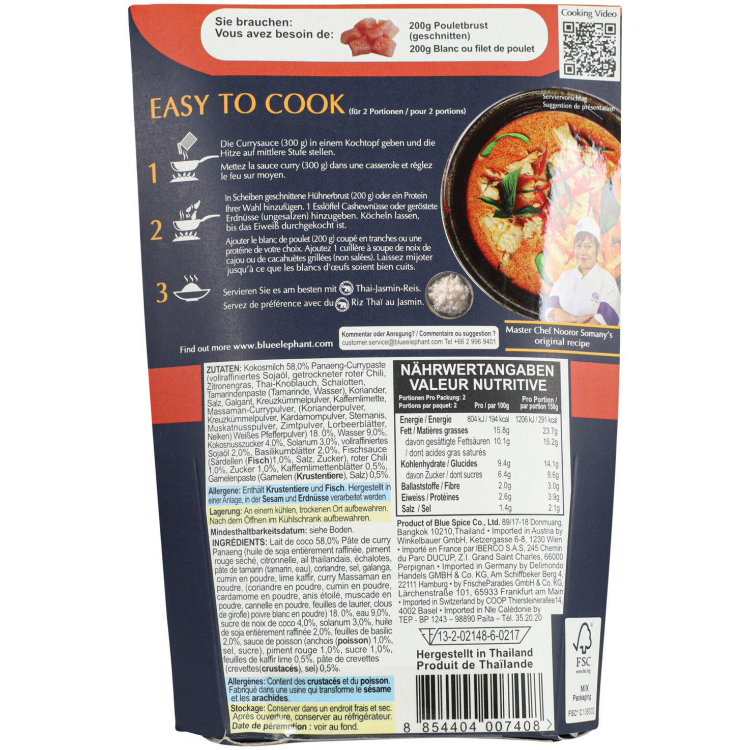 Blue Elephant Panaeng curry sauce