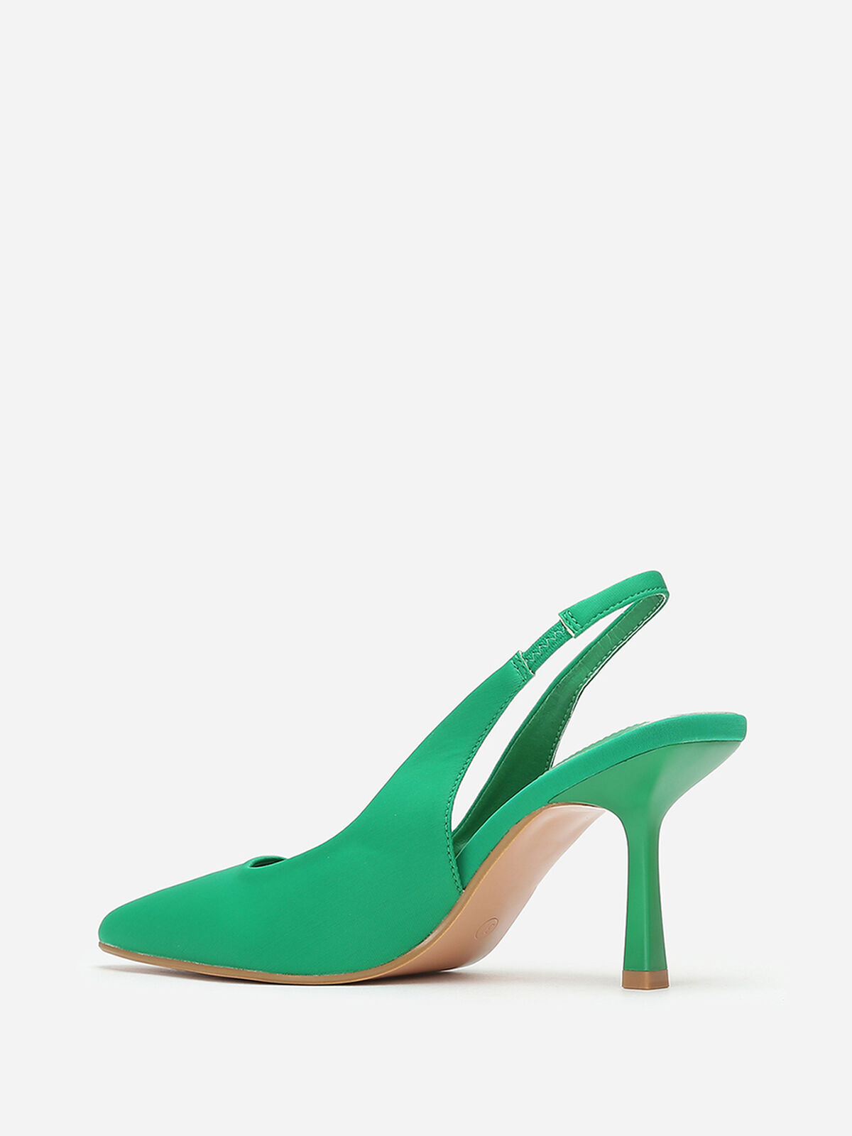 Escarpins ouverts pointus à talon fin- Vert