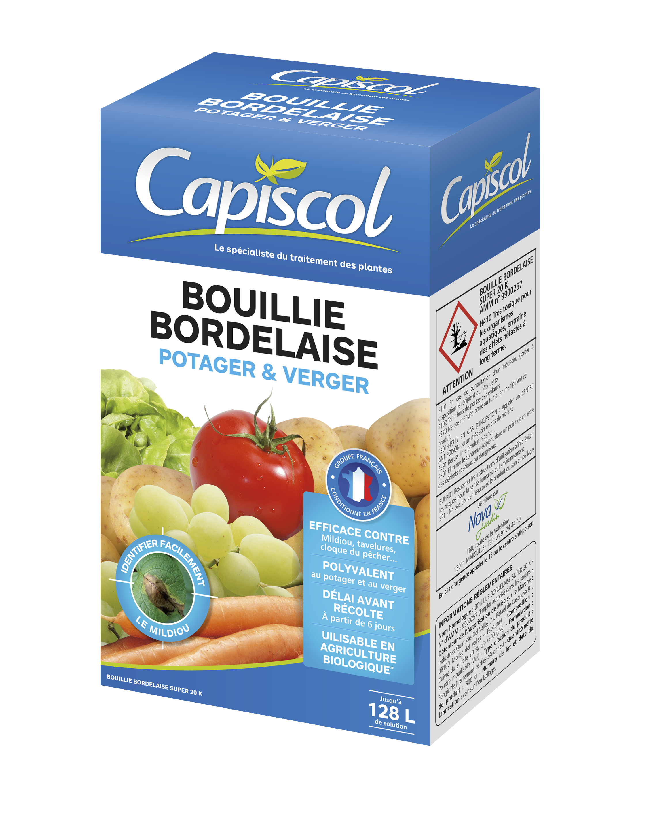 Bouillie bordelaise potager et verger | 800g de poudre | 128l de solut