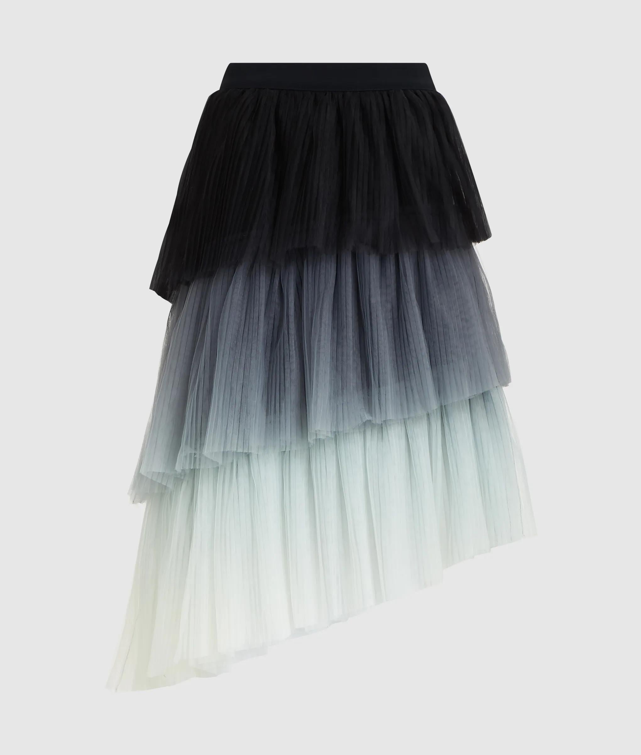 Asymmetrische rok van tule met ombré effect