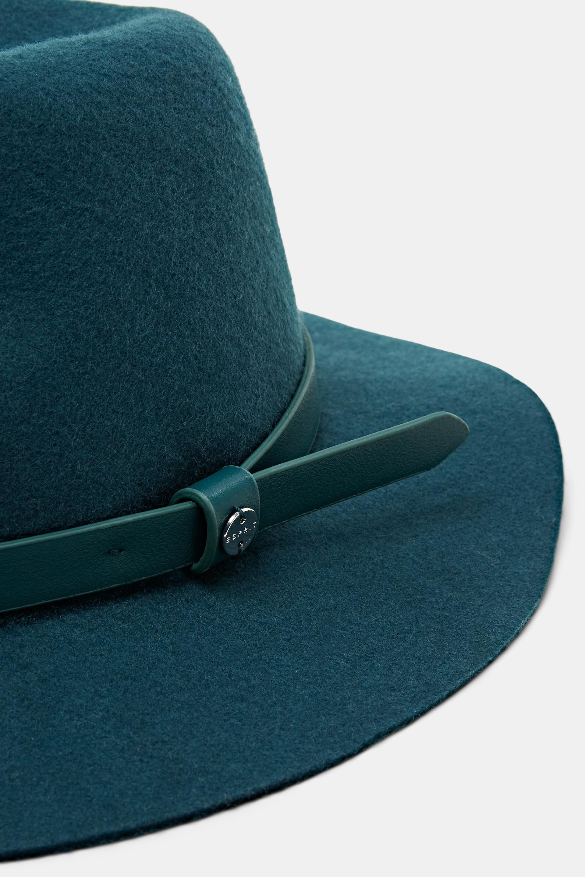 Chapeau fedora en feutre doté d’une bande en similicuir