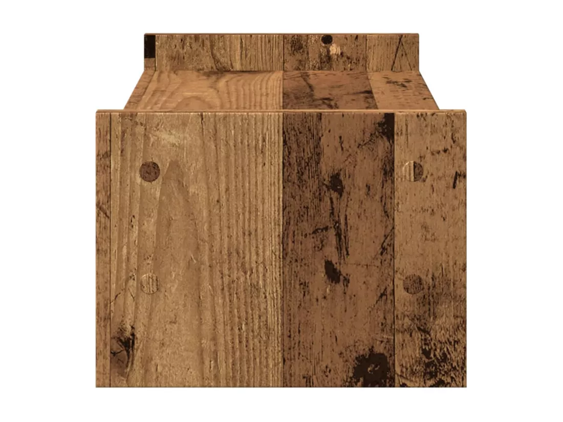 Support de moniteur vieux bois 50x27x20 cm bois d'ingénierie