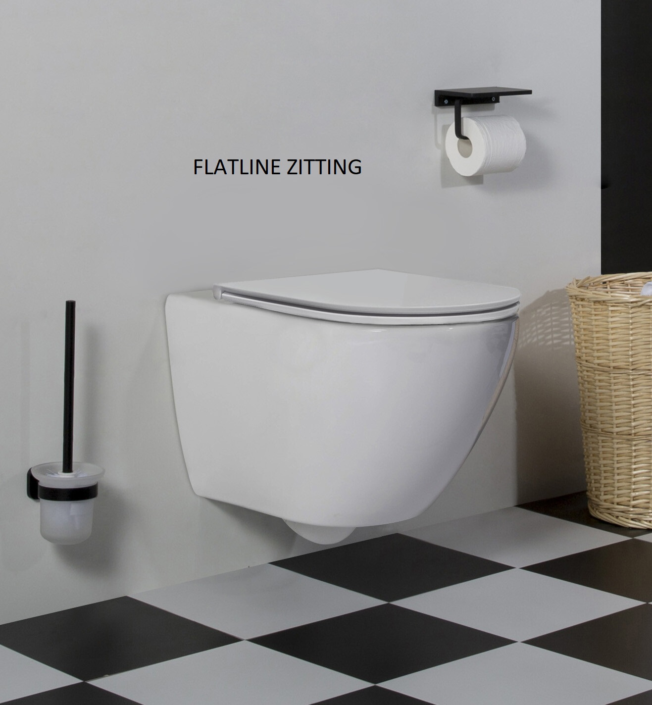 Geberit UP320 toiletset met Saniclear Jama randloze toiletpot incl softclose zitting