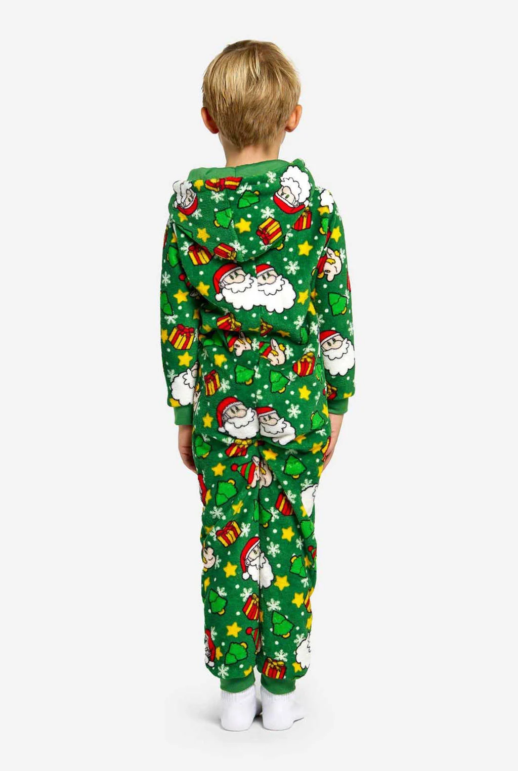 Suitmeister onesie Santa Elves met all over print groen
