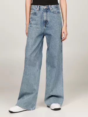 Calça jeans Claire de cintura alta e pernas largas
