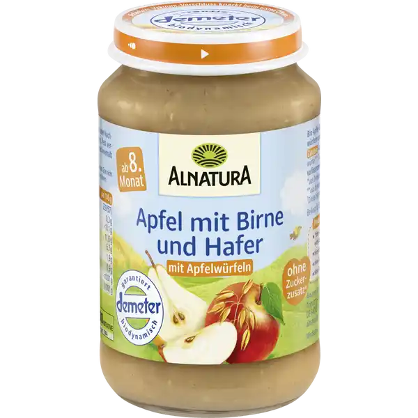 Bio Apfel mit Birne und Hafer