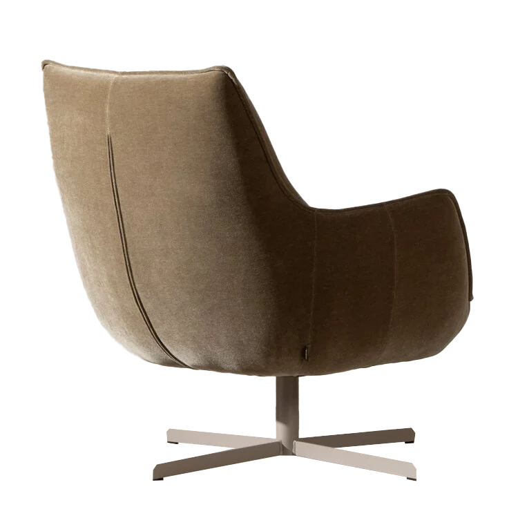 Bronx71 Fauteuil Stella draaibaar velvet bruin