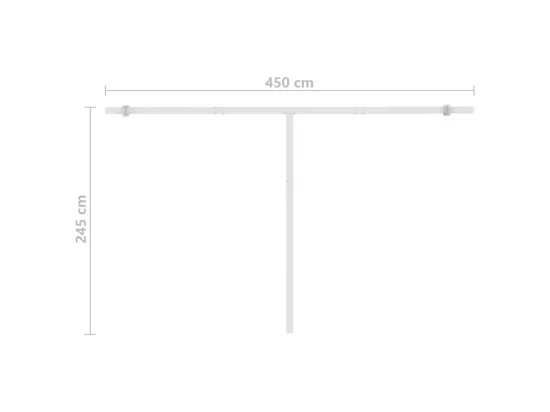Auventanuel rétractable sur pied 450x350 Jaune/Blanc