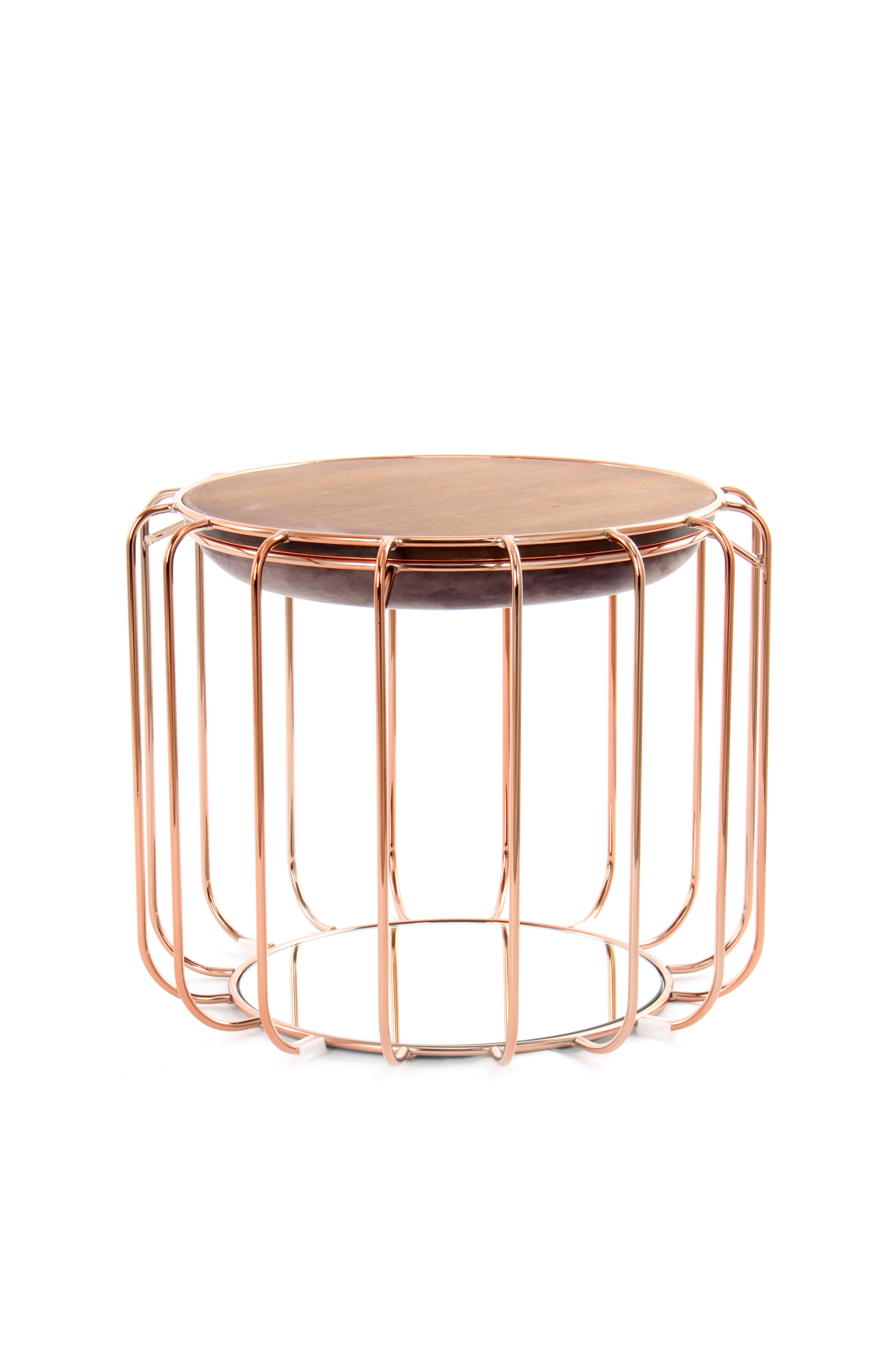 Tisch-Hocker COMFORTABLE - dunkelviolett-rose - Metall