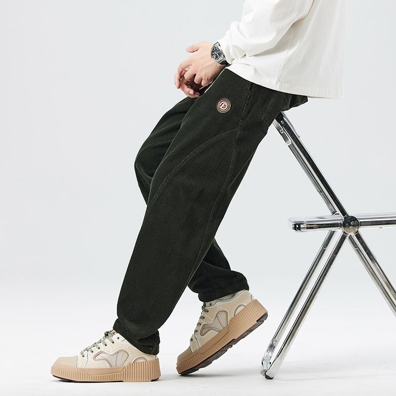 Nataro - Mid Rise Plain Straight Leg Sweatpants