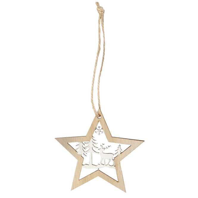 Dekohänger - Weihnachten - aus Holz - ca. 7 cm - 9 Stück