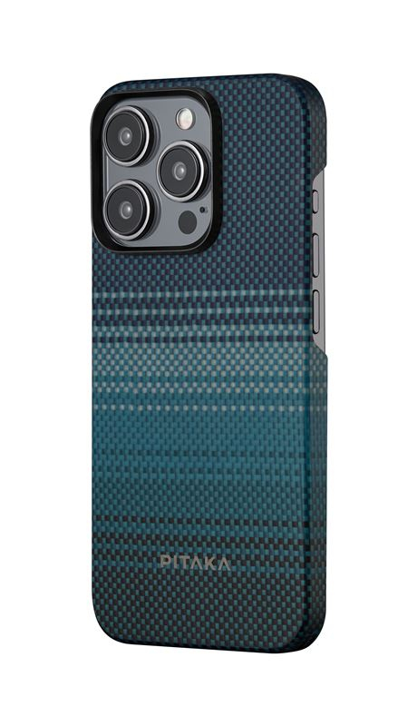 iPhone 15 Pro MagEZ 5 Fushion Weaving MagSafe Aramid Schutzhülle (KI1501MO) - Moonrise (Blau / Schwarz)