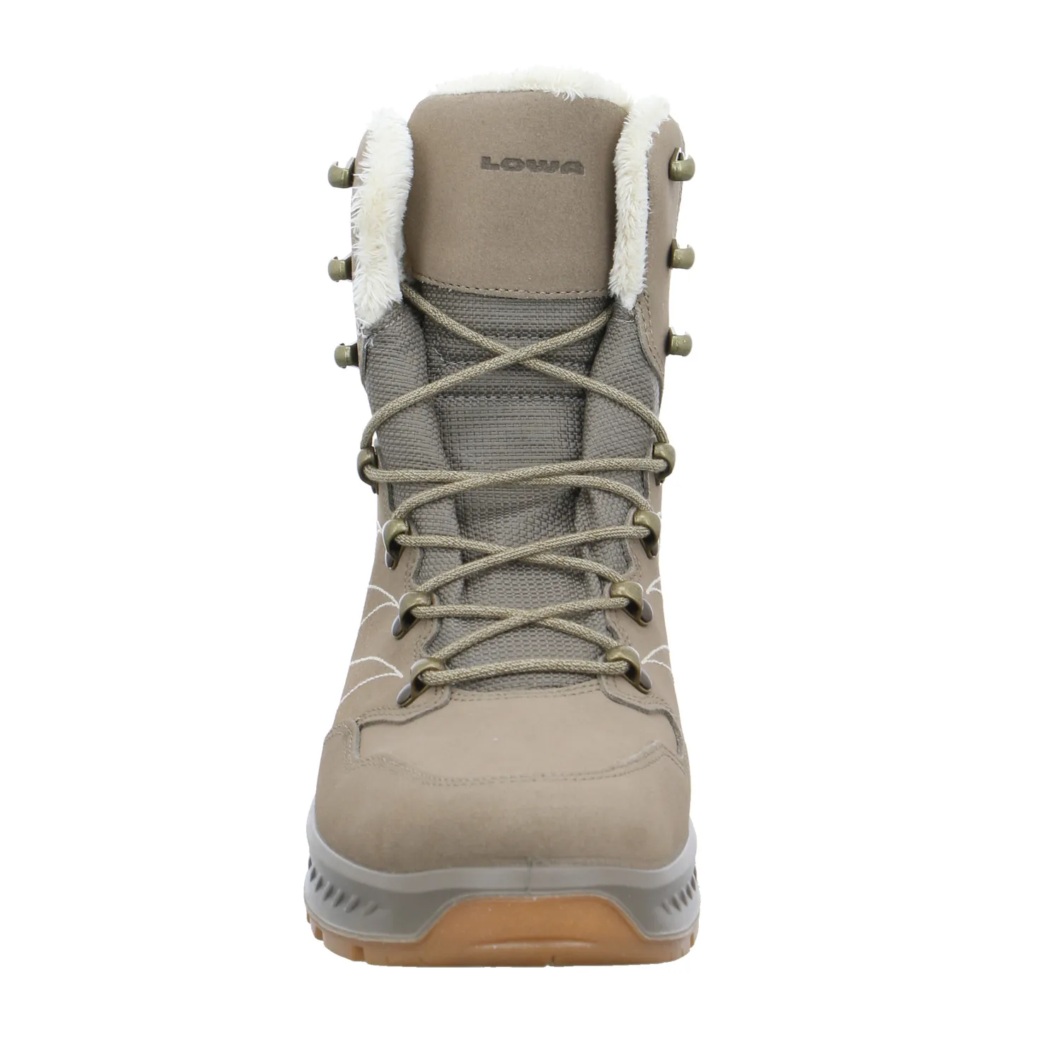 LOWA Snowboots Damen Beige Leder