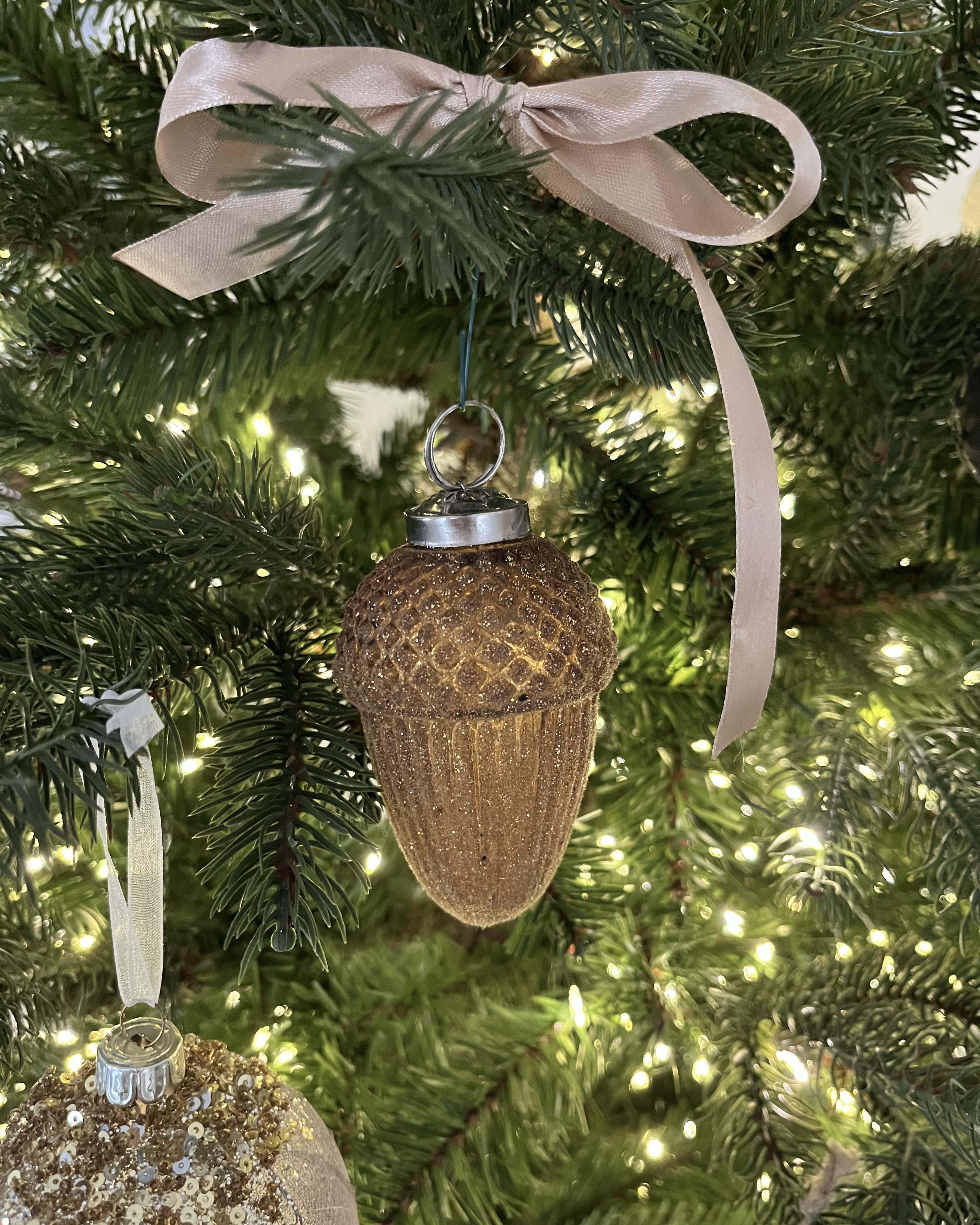 Set van 6 kerstballen AMBRE Glas Goud