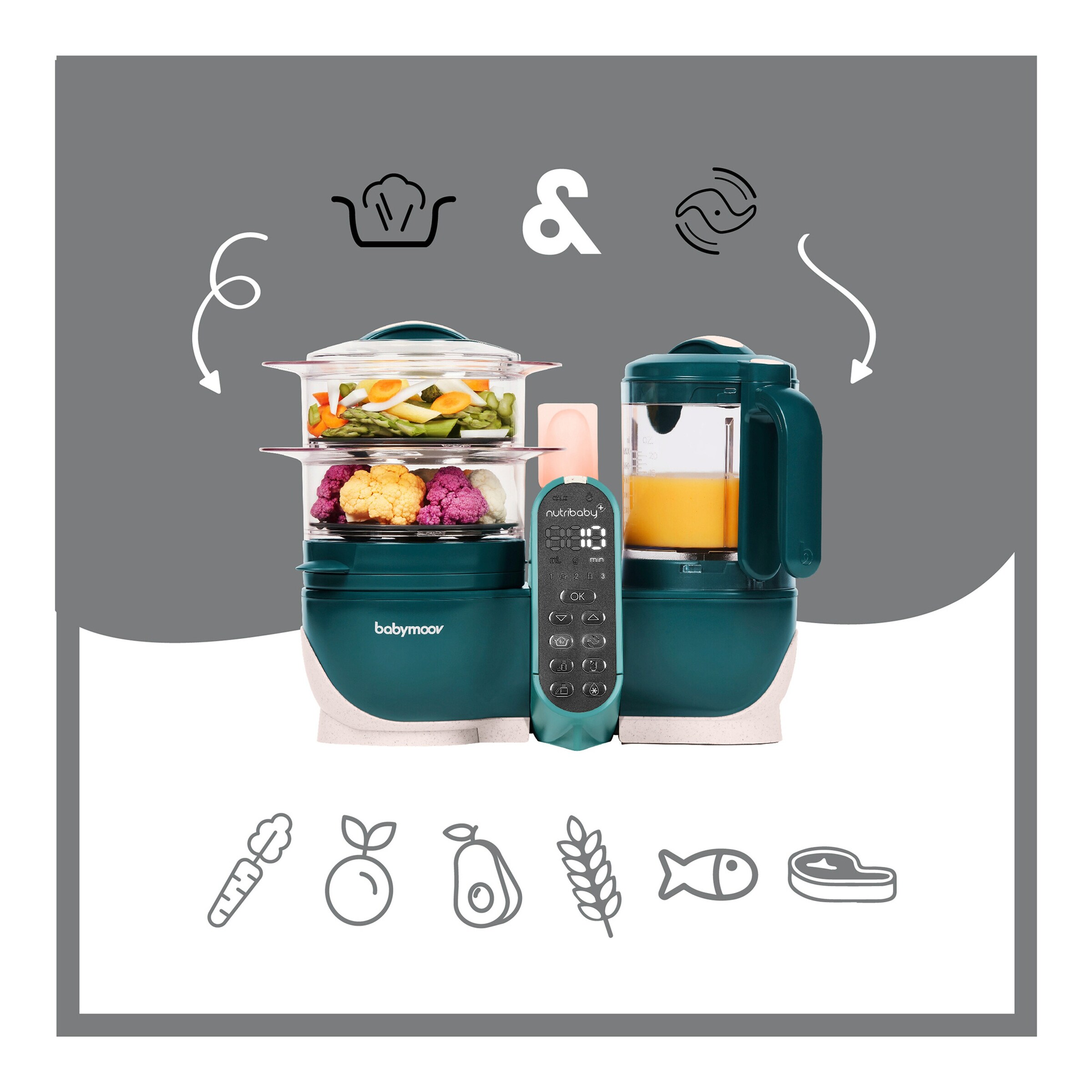 Babymoov Babynahrungszubereiter und Sterilisator NutribabyPlus