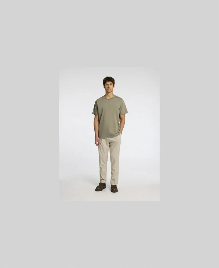 Selected Homme SLHASPEN SS O-NECK TEE NOOS Vetiver