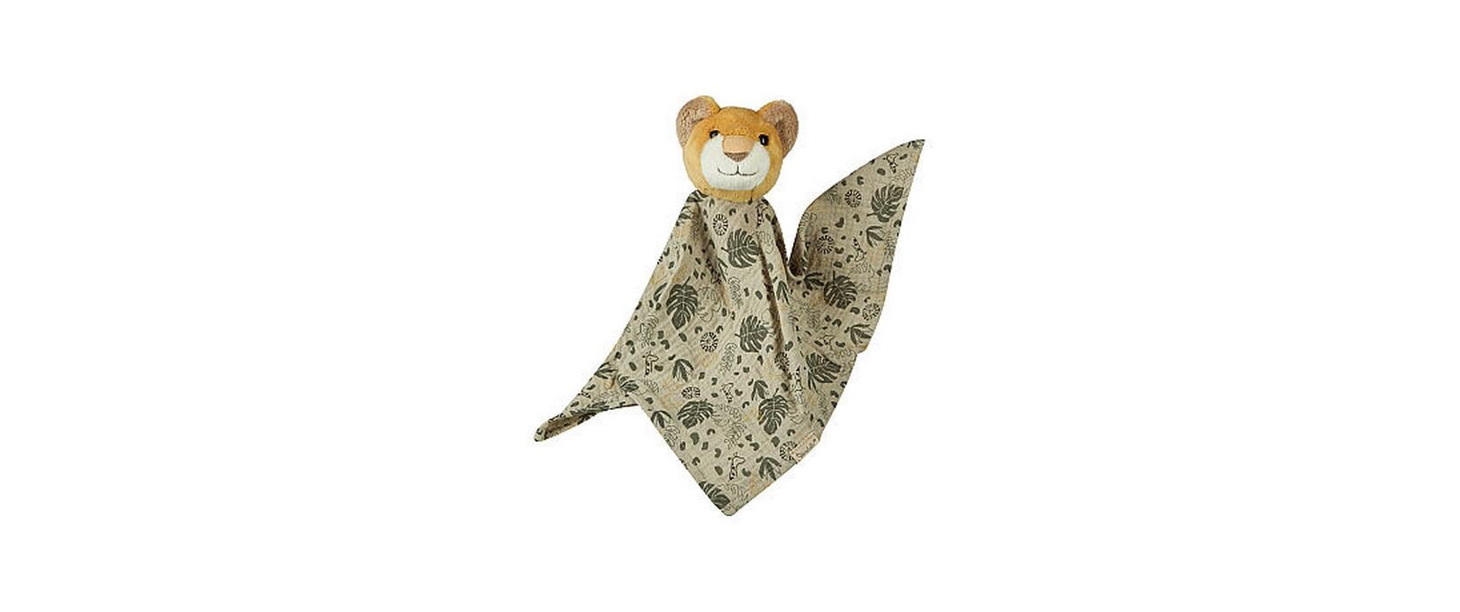 Schmusetuch Löwe Leo LFlauschiger Musselintuch mit süssem Allover-Motiv