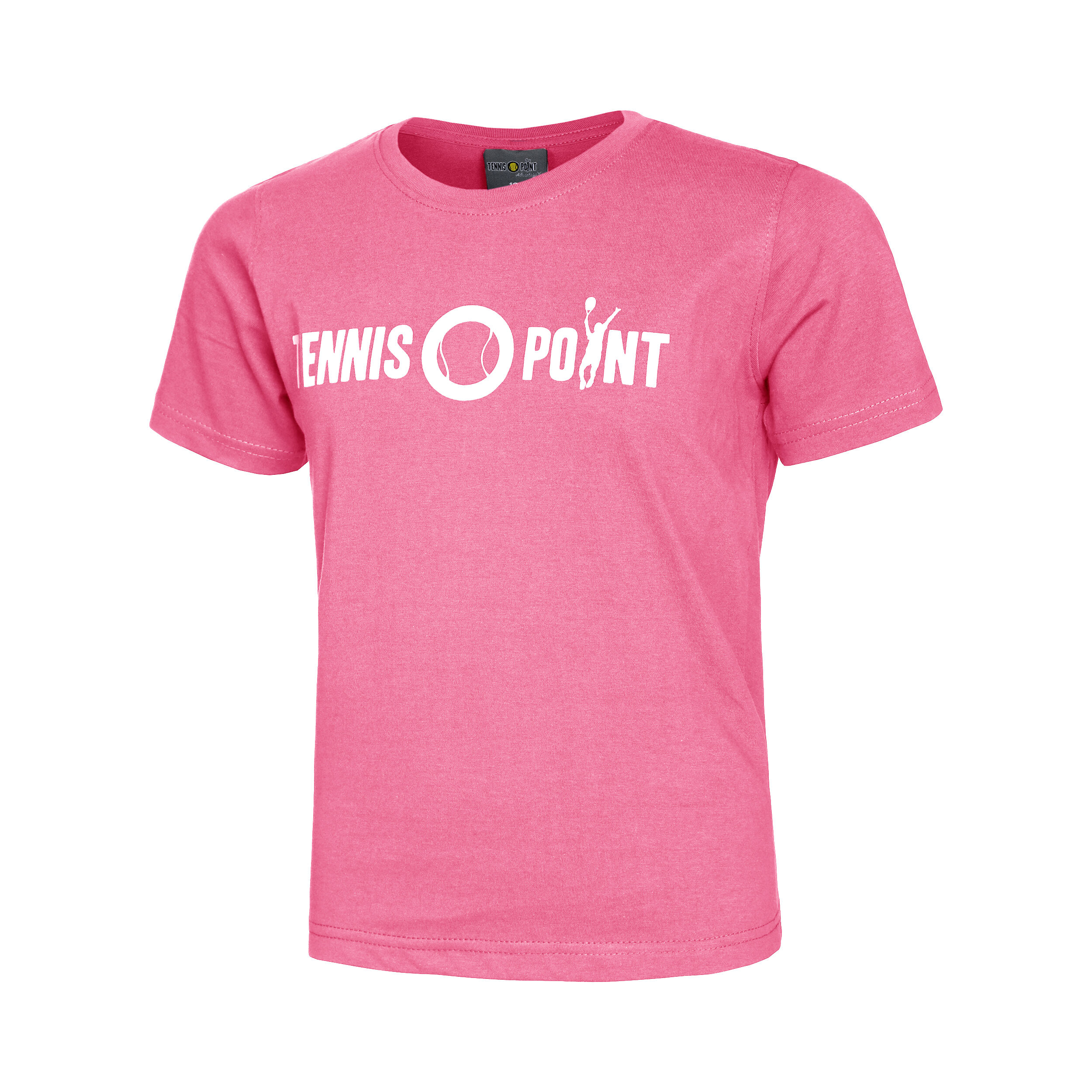 Tennis-Point Basic Cotton T-shirt Enfants - Pink , Blanc