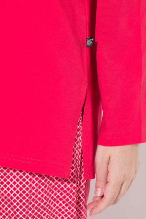 Pyjama, Muster, Rundhals, Langarm, magenta