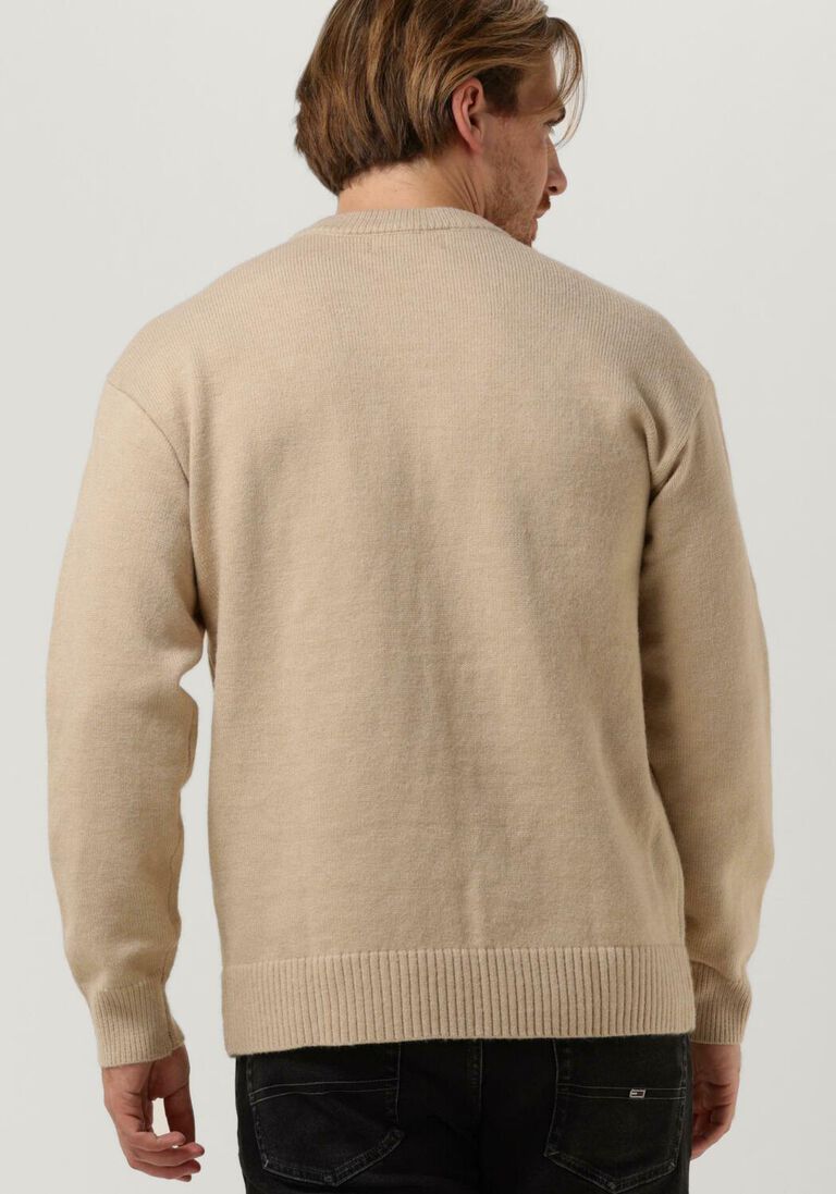 COLOURFUL REBEL zand colourful rebel sweater flake heavy knit sweater