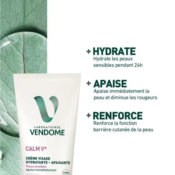 Vendôme Laboratories - CalMV+ Creme Facial Hidratante e Suavizante 50ml