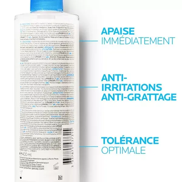 La Roche-Posay Lipikar Routine Peau Sèche Syndet AP+ Crème Lavante 400ml & Baume AP+M Triple Réparation 400ml