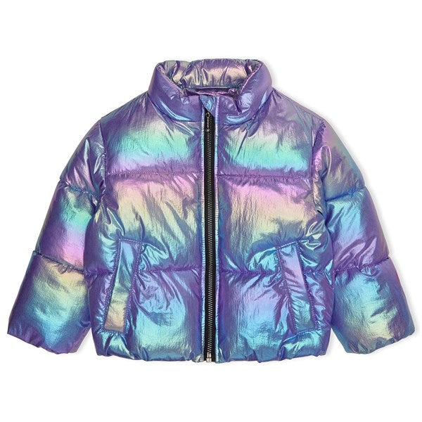 Purple Opulence Metallic Celine Metallic Kort Dyne Jakke