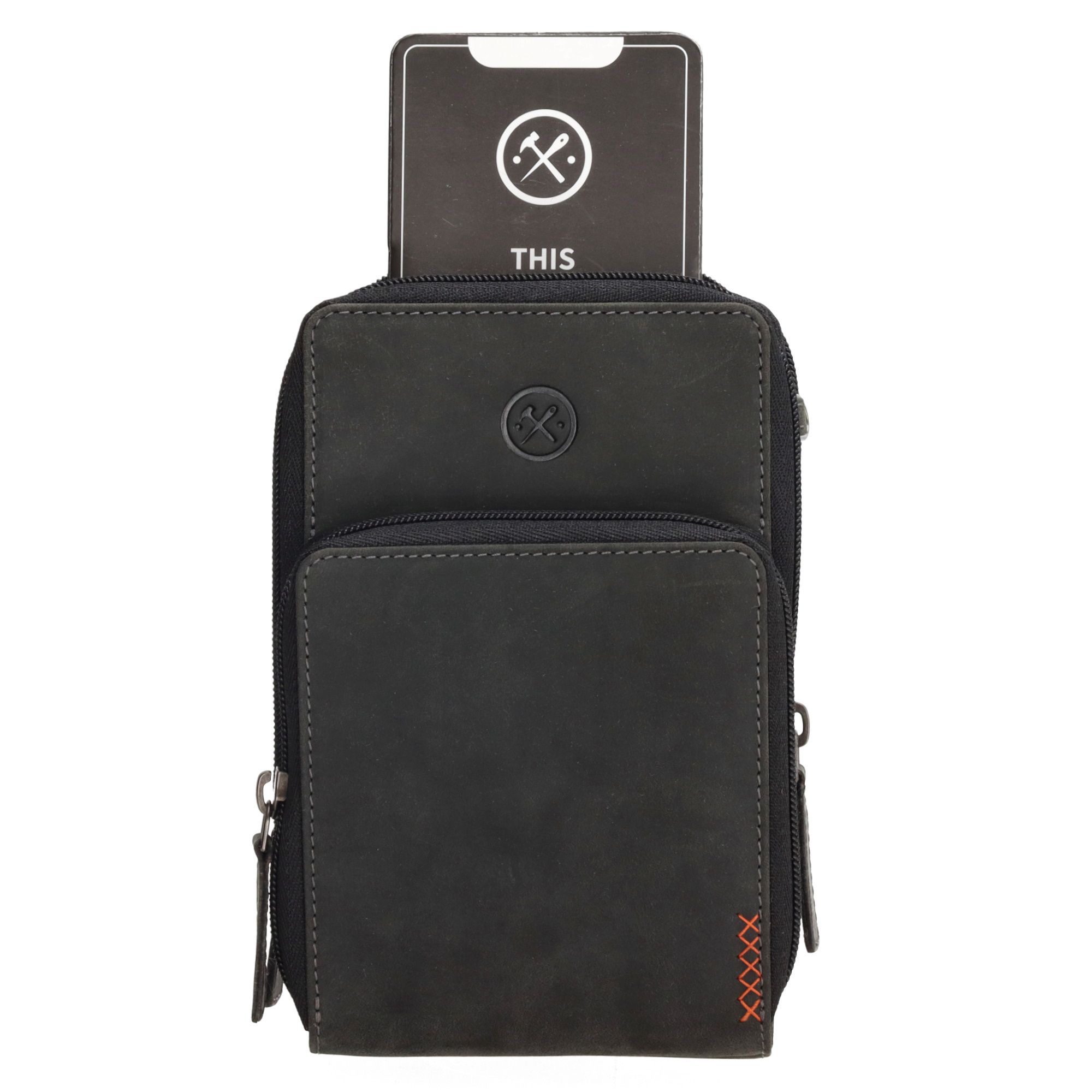 Hide & Stitches Idaho Telefoontasje Zwart
