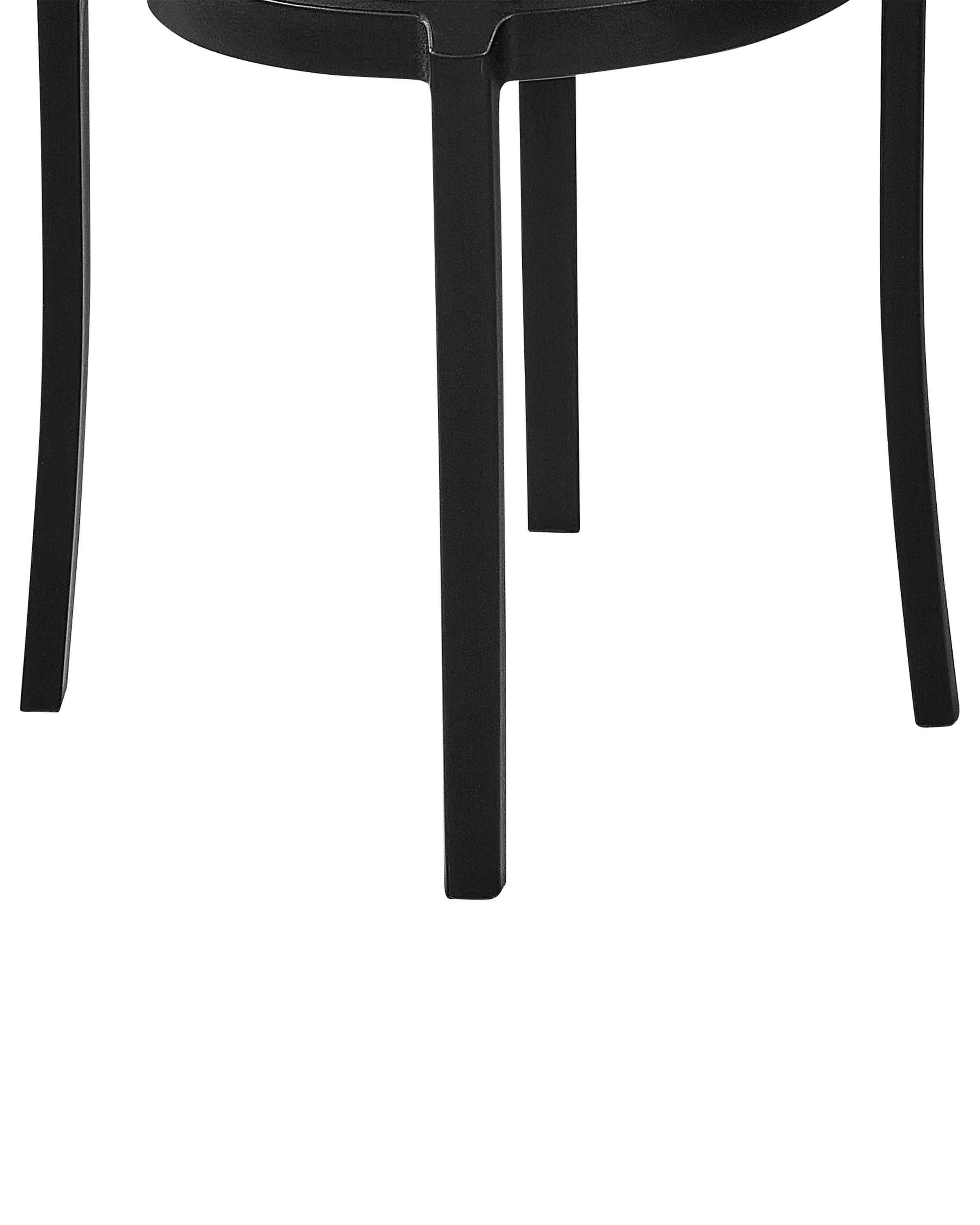 Set van 8 eetkamerstoelen VIESTE Zwart